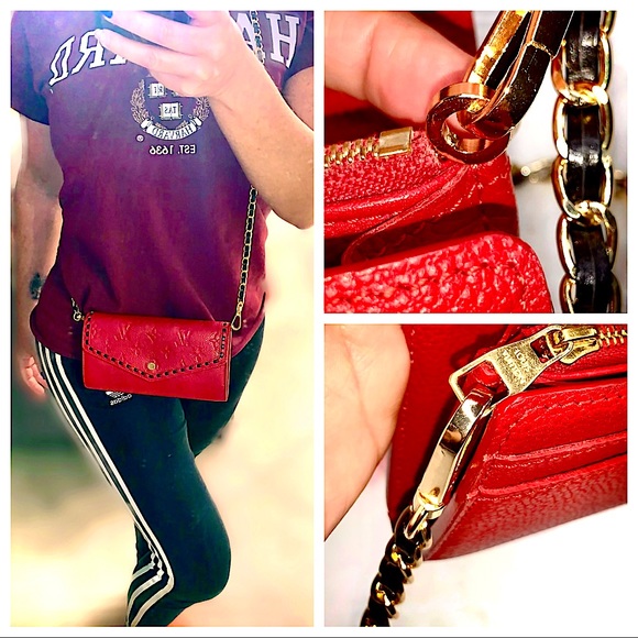 Louis Vuitton Handbags - Louis Vuitton Empreinte Sarah Long Portefeuille Cerise Red Wallet on Chain (WOC)